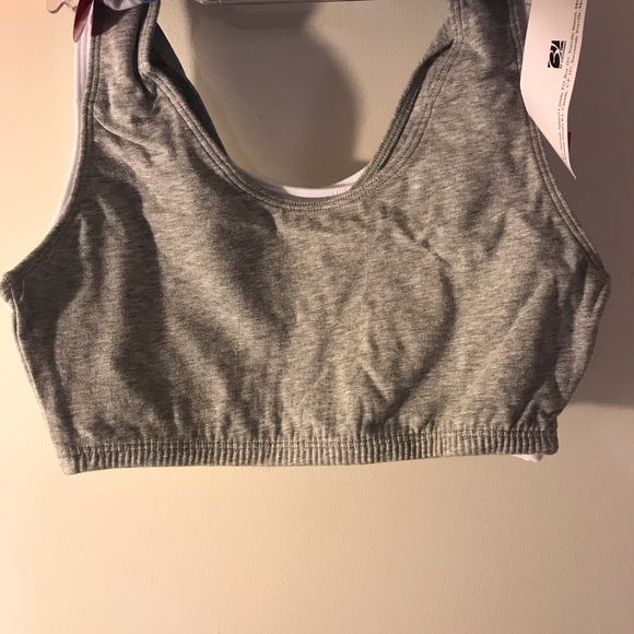 Lily of France White Blue Gray Tank Top Style Sports Bras - Picture 3 of 4